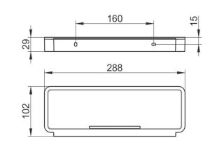 Корзинка для душевых принадлежностей Keuco Plan 14958 070051 нержавеющая сталь